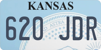 KS license plate 620JDR