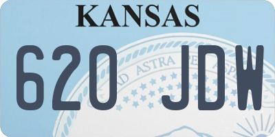 KS license plate 620JDW