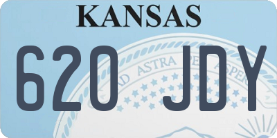 KS license plate 620JDY