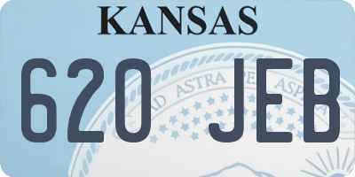 KS license plate 620JEB