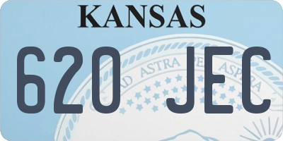 KS license plate 620JEC