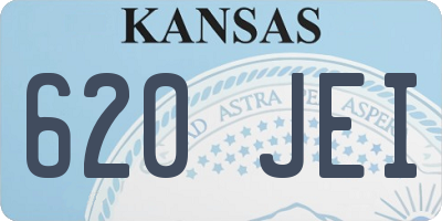 KS license plate 620JEI