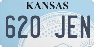 KS license plate 620JEN