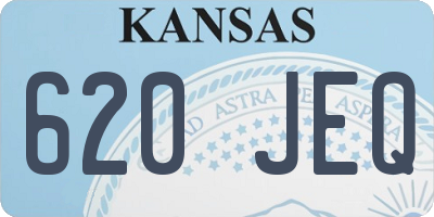 KS license plate 620JEQ