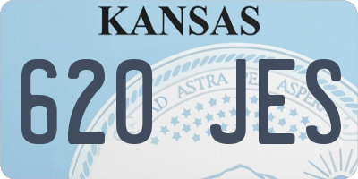 KS license plate 620JES