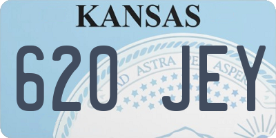 KS license plate 620JEY