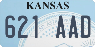 KS license plate 621AAD