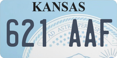 KS license plate 621AAF