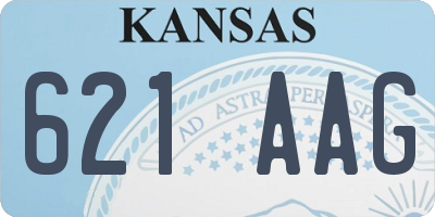 KS license plate 621AAG