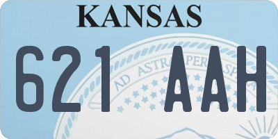 KS license plate 621AAH