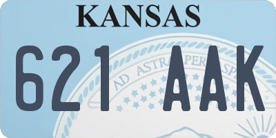 KS license plate 621AAK