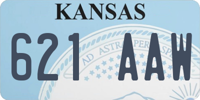 KS license plate 621AAW