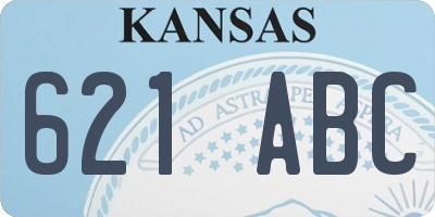 KS license plate 621ABC