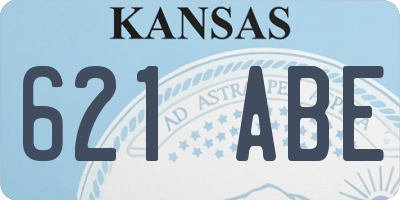 KS license plate 621ABE