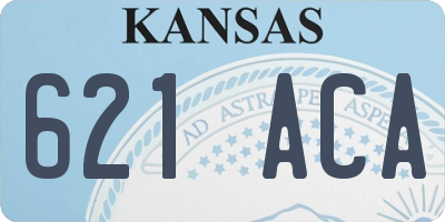 KS license plate 621ACA