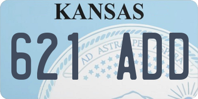 KS license plate 621ADD