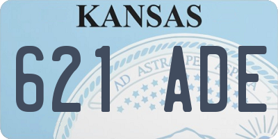 KS license plate 621ADE