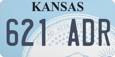 KS license plate 621ADR