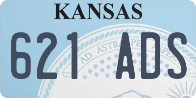 KS license plate 621ADS