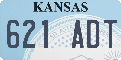 KS license plate 621ADT