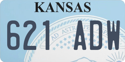 KS license plate 621ADW