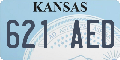 KS license plate 621AED