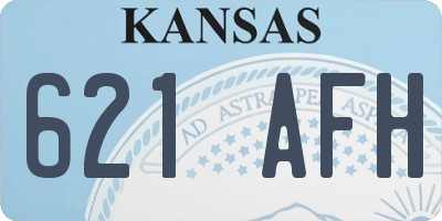 KS license plate 621AFH
