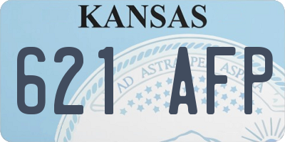 KS license plate 621AFP