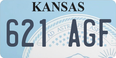 KS license plate 621AGF