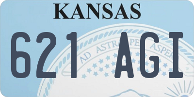 KS license plate 621AGI