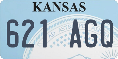 KS license plate 621AGQ