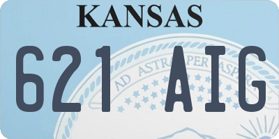 KS license plate 621AIG