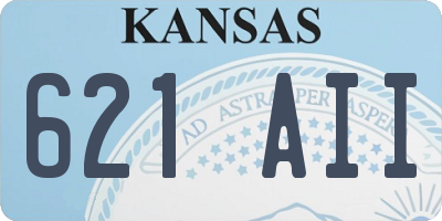 KS license plate 621AII