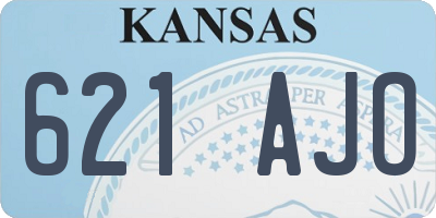 KS license plate 621AJO