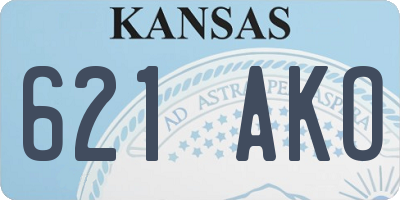 KS license plate 621AKO