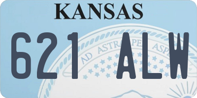 KS license plate 621ALW