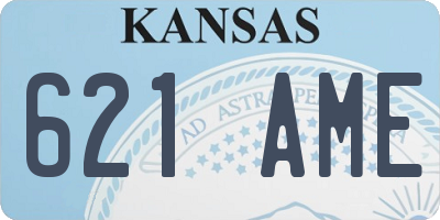KS license plate 621AME
