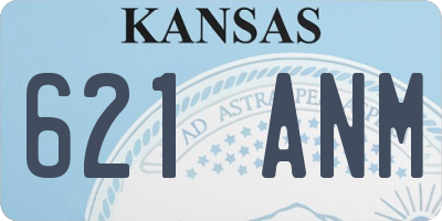 KS license plate 621ANM