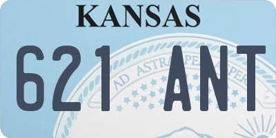 KS license plate 621ANT