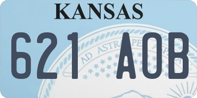 KS license plate 621AOB