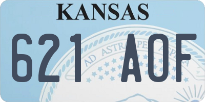 KS license plate 621AOF