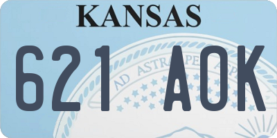 KS license plate 621AOK