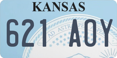 KS license plate 621AOY