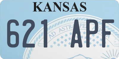 KS license plate 621APF
