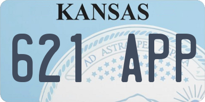 KS license plate 621APP