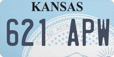 KS license plate 621APW