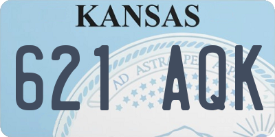 KS license plate 621AQK