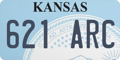 KS license plate 621ARC