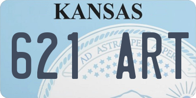 KS license plate 621ART