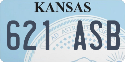 KS license plate 621ASB